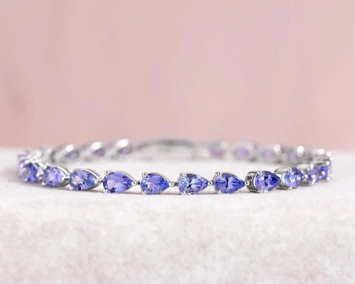 Tennis bracelet 9tcw pear cut - tennis,