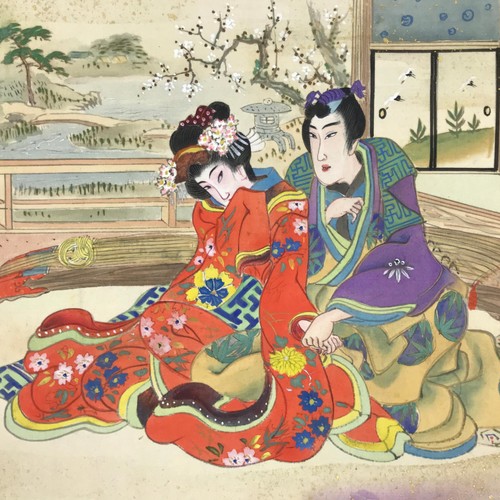 Japanese shunga art vtg - japanese,