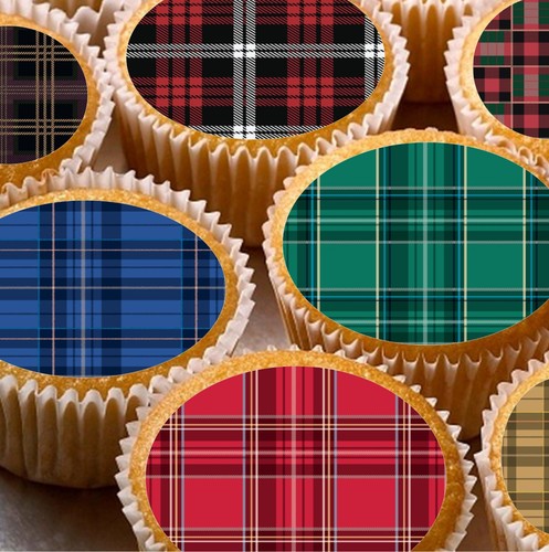 Edible tartan style iced - tartan, /