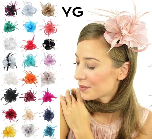Flower hair clip feathers - hair,