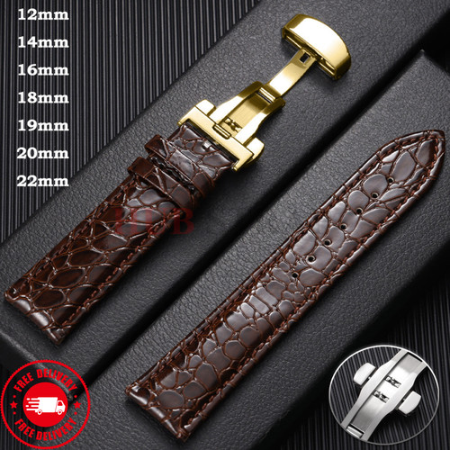 Crocodile leather strap - crocodile,