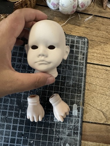Vintage procelain doll head - procelain,