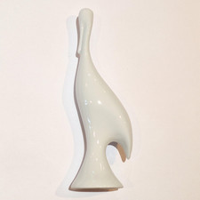 Stork white glazed china ornament