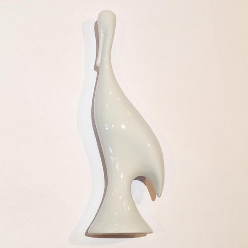Stork white glazed china