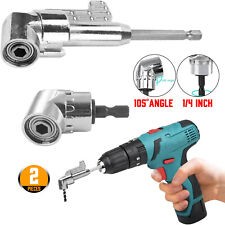 2Pcs 105 Degree Right Angle Screwdriver Adapter 1/4 Hex Drill Bit Driver Tool