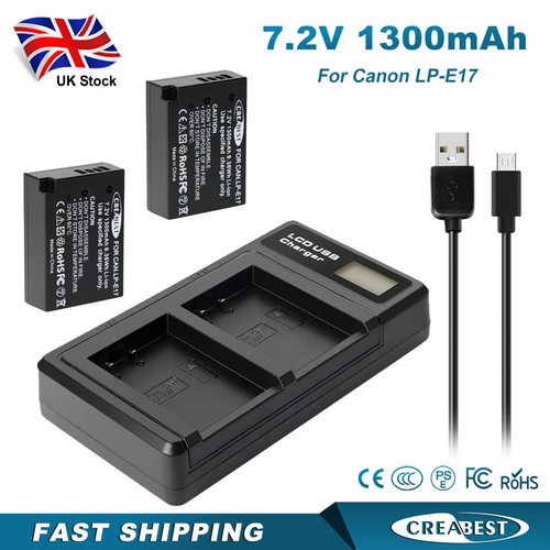 2pcs e17 battery - 2pcs, lp-e17
