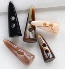 40mm 50mm Large Horn Imitation Tooth Toggle Resin Buttons Knitwear Marble K162