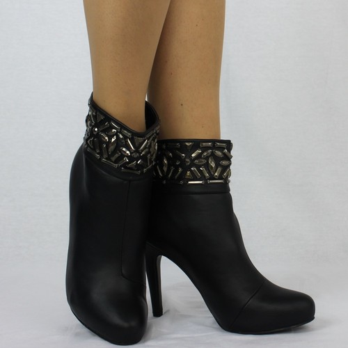 Ankle high stiletto heel - stiletto,