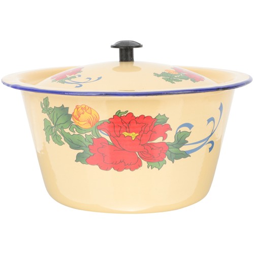 Vintage enamel washing basin - washing,