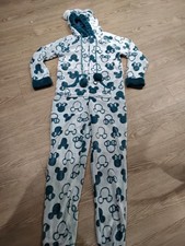 DISNEY MICKEY MOUSE ONE PIECE MEDIUM LADIES FITS 14-15 YR OLD SOFT FLEECE NEW