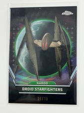 Topps Star Wars 2024 Hyperspace Droid Starfighters Naboo Black Refractor 06/10 