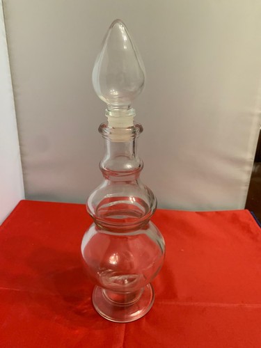 Vintage clear glass genie - clear,