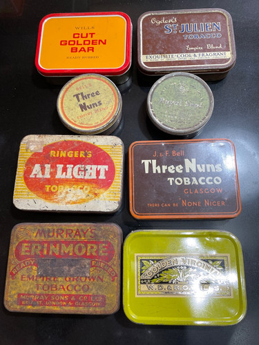 Tobacco tins etc job lot