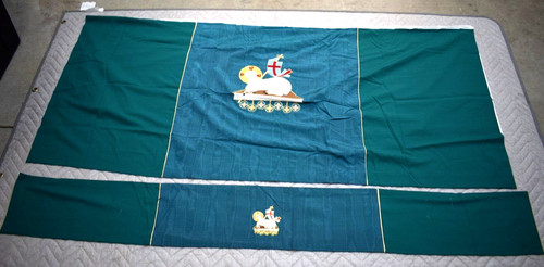 Used green altar frontal - used,