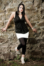 40 Denier Footless Tights S/M, M/L Black, Chocolate