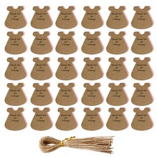  50 Sets Skirt Tag Bridesmaid Baby Kraft Paper Label Birthday Labels