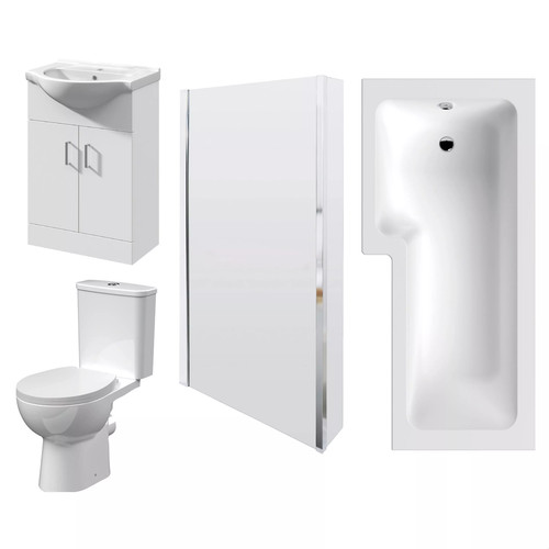 1700mm bathroom suite l - 1700mm,
