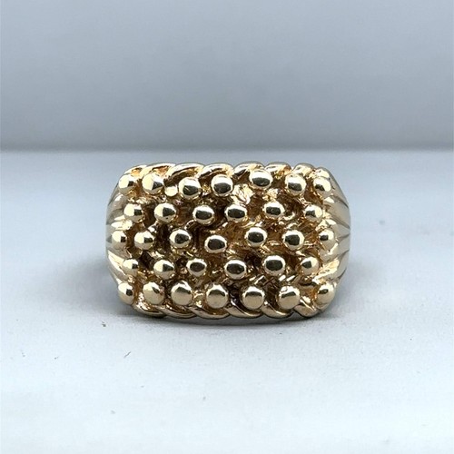 9ct yellow gold keeper ring - gold,