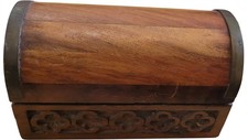 Past Times Mulled Wine Spice Chest Carved Wooden Box Decorative Storage