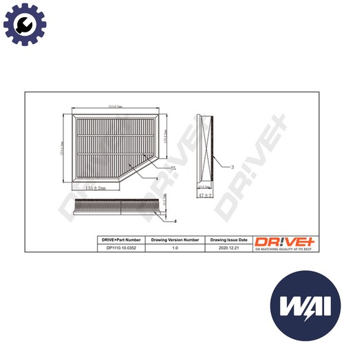 Air filter dp1110 - filter, dp1110.10.0352