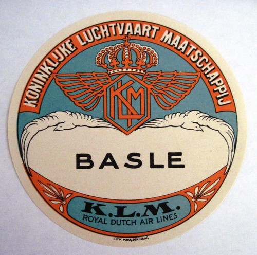 Stunning vintage luggage label - luggage,