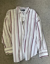 Zara nwt white burgundy - nwt,