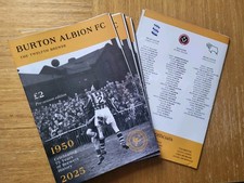 BURTON ALBION v BIRMINGHAM CITY 2025/26 PRE~SEASON FRIENDLY~MINT PROGRAMME F/P