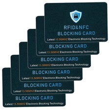 6PCS RFID Blocking Card, Credit Card Protector, Force Field Max Card (Blue-1)