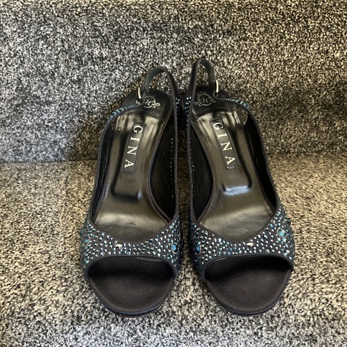 Gina swarovski leather shoes - leather,
