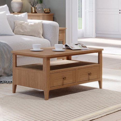 Solid oak coffee table with - solid,