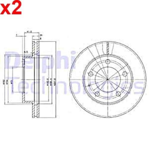 Brake disc delphi fits - 2x,