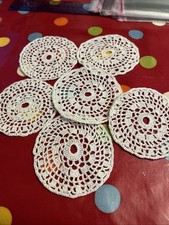 Vintage Set Of 6 Crocheted