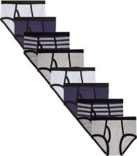 MALLARY BY MATTHEW Boys 100% Cotton Briefs Underwear: Black,White-S : Pack of 8