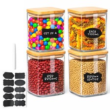 Glass Storage Jars 1.1L Set of