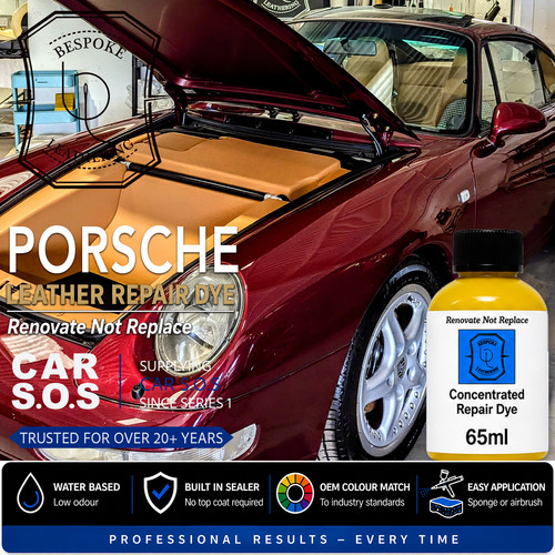Porsche car leather seat dye - car,