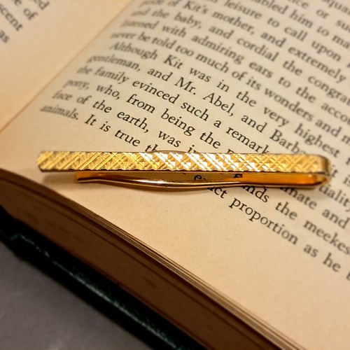 Gold plated vintage tie clip - plated,,