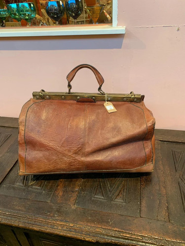 Vintage leather gladstone bag - vintage,