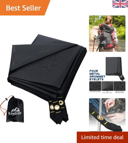 Versatile black camping tarp - black,