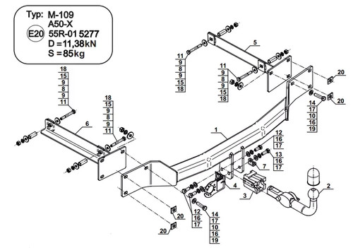 Detachable tow bar for - detachable,