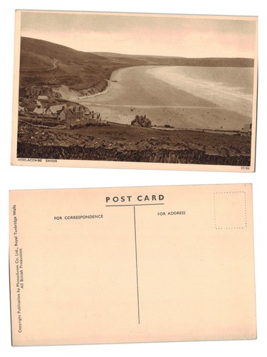 Vintage postcard woolacombe - postcard,