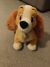 Walt Disney Store Lady From The Lady and the Tramp Plush Soft Toy 12" Cute Dog 