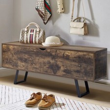 Wooden Shoe Bench with Storage