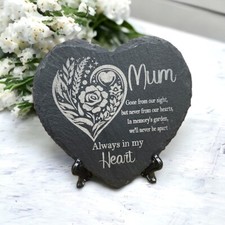 Memorial plaque Slate heart