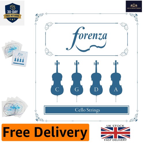 Polished silver cello strings - polished,