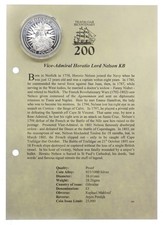 Gibraltar 2005 Battle of Trafalgar Silver Proof £5 Coin - Lord Nelson #30