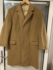 Crombie Men’s Over Coat. Camel Hair & Wool. Size 44. Tan In Colour