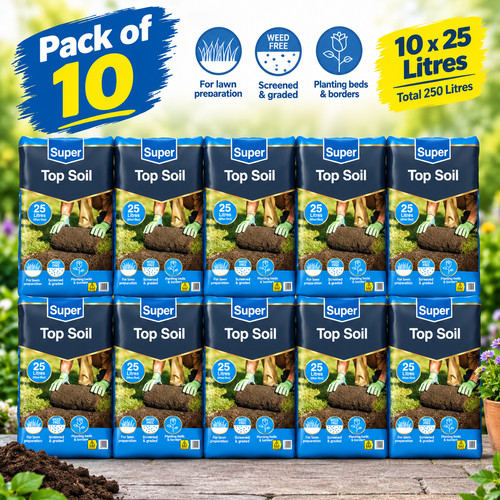250l garden top soil - 250l, 25l