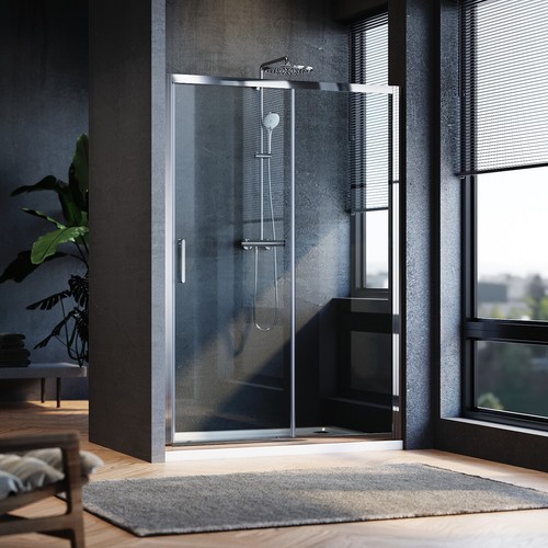 Sliding shower door - shower,