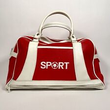 Vintage Leather Red Sport Bag