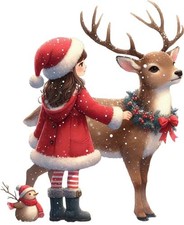 Colourful Christmas Stag Deer